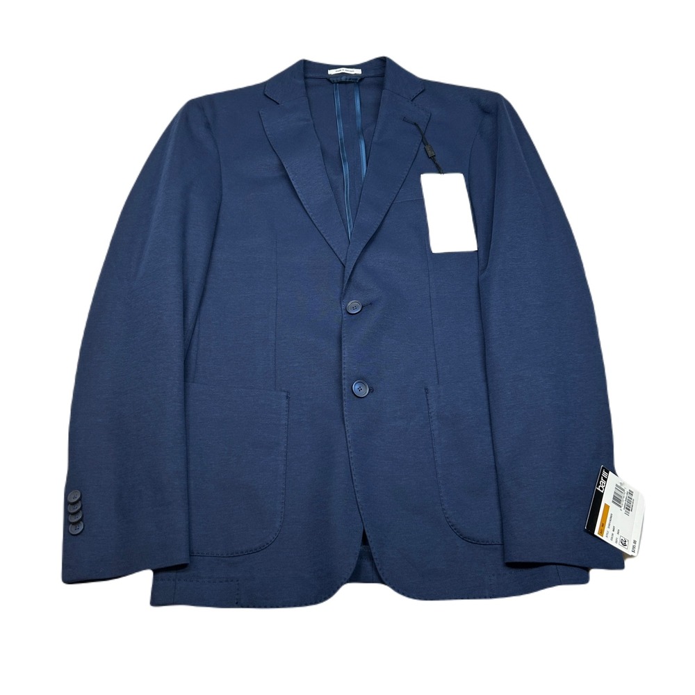 Bar III Slim Fit Sport Coat Mens 36R 36 Navy Blue Flex Performance‎ $295